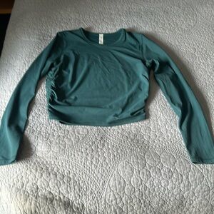 Lululemon All it Takes ribbed long sleeve, size 6, greenish colorEUC worn once